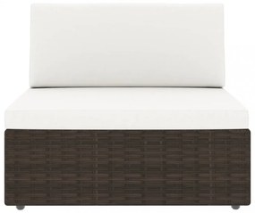 vidaXL 10 részes barna polyrattan kerti ülőgarnitúra párnákkal