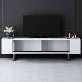 TV szekrény Yildiz - White, Silver