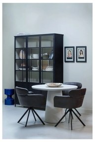 Sötétbarna kárpitozott karfás étkezőfotel Fenne – WOOOD