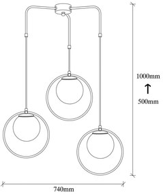 Nazarios fekete fém függőlámpa - Opviq lights