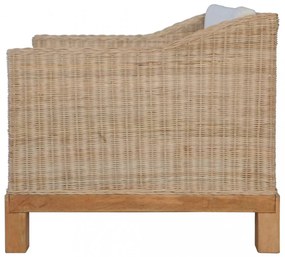 természetes rattanfotel párnákkal