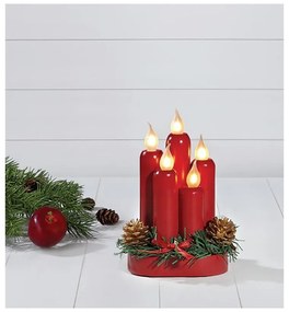 Piros fénydekoráció karácsonyi mintával Hanna – Markslöjd