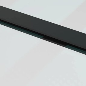 fekete ESG üveg tolóajtó fémszerelvény-szettel 102x205 cm