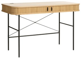 Íróasztal tölgyfa dekorral 60x120 cm Nola – Unique Furniture
