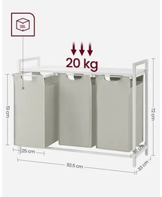 REX fehér szennyeskosár