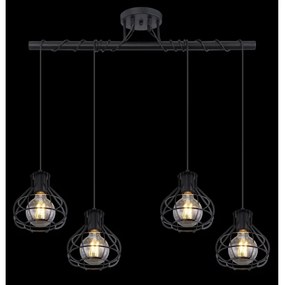 Globo 15388-4D - Csillár zsinóron CLASTRA 4xE27/60W/230V