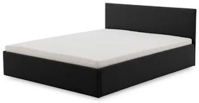 LEON kárpitozott ágy habmatraccal, mérete 160x200 cm Fekete