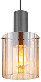 Globo 15904HA - Csillár zsinóron TULIVAR 1xE27/40W/230V átm. 18 cm barna