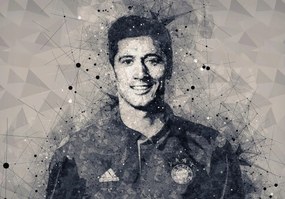 Poszter, Robert Lewandowski, #9 , Bal, RL9, Lengyel