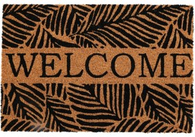 Kókusz szőnyeg Welcome leaves, 59 x 39 cm