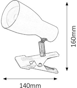 Rabalux 6026 - Spotlámpa EBONY 1xE27/20W/230V