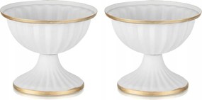 Vázák Szett 2 Db-os mini vintage rusztikus esküvő fehér