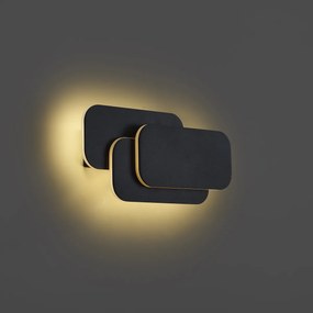 Modern fekete fali lámpa LED-del, 3 lépésben dimmelhető - Dias