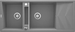 Magnetic gránit mosogató_metálszürke_2 medence+csepegtető