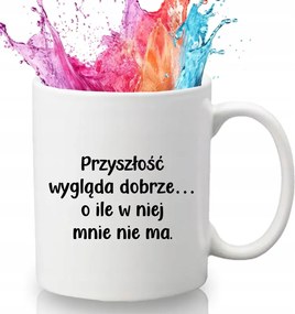 Bögre Fehér 330 ml Kerámia Vicces Ajándék Felirattal Jó Jövő