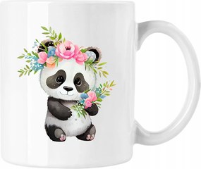 Virágos bögre Panda fehér 330ml