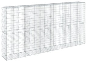 horganyzott vas gabion kosár fedéllel 400 x 50 x 200 cm