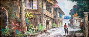 Fülöp-szigeteki falu képe, Ázsia (120x50 cm)