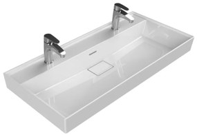 CeraStyle SHARP - porcelán mosdókagyló - DUPLA csaplyukas - 100 x 48 cm