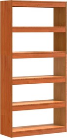 vidaXL Könyvespolc Faggyú barna 80 x 30 x 167,5 cm Tömör fenyőfa