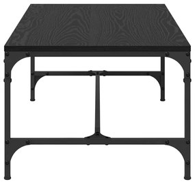 vidaXL Dohányzóasztal Fekete tölgy 100 x 50 x 35 cm Faanyag