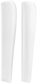 fehér műbőr fejtámla szárnyakkal 147x23x118/128 cm