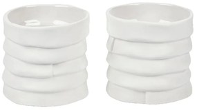 Porcelán gyertyatartó készlet 2 db-os Ribbon – Mette Ditmer Denmark