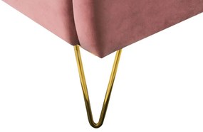 Franciaágy 140 cm Chaza (rózsaszín). 1077495
