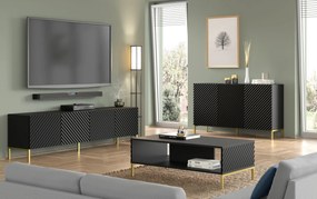 Dohányzóasztal Surfy 3D (fekete). 1057584