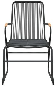 4 db fekete PVC rattan kerti szék 58 x 59 x 85,5 cm
