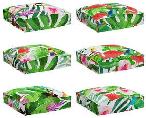 Raklap párna ülőfelülethez Floral 6 pcs Sokszínű 40 x 40 x 8 cm
