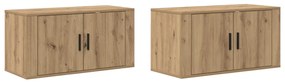 vidaXL Fali TV szekrény szett 2 pcs Artisan tölgy 80 x 34,5 x 40 cm
