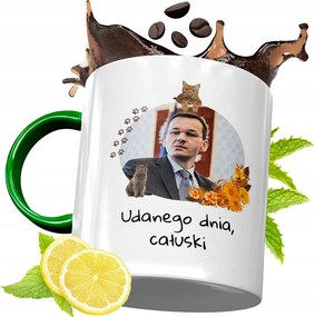 Máté Morawiecki Zöld Bögre Ajándék, fényképes nyomattal