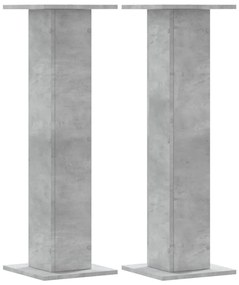 2 db betonszürke szerelt fa növénytartó állvány 30 x 30 x 95 cm