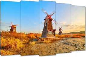 Festmények 150x95 Fa szélmalom Tájképek