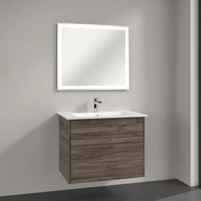 Villeroy &amp; Boch Finero mosdó szekrénnyel és tükörrel 80 cm szürke S00302RKR1