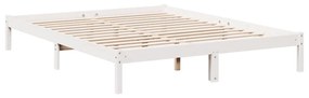 fehér tömör fenyő extra hosszú ágykeret matrac nélkül 140x210cm