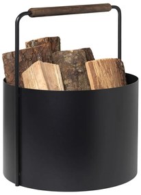 Fireplace fekete fém tűzifatartó kosár - Blomus