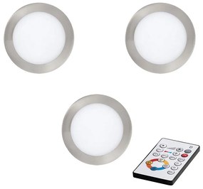 Eglo 78737 - 3x LED dimmelhető beépíthető lámpa TINUS LED/17W/230V + távirányító