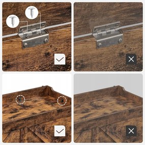 Tárolódoboz fedéllel TAYLOR 100x40 cm, rusztikus barna