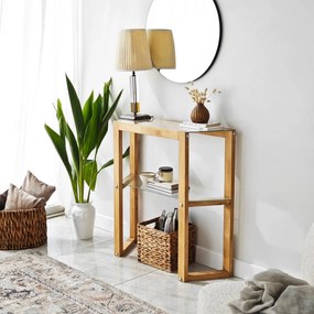 Trapezoid komód, tölgy, 85 cm