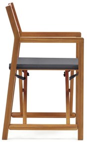 Fekete-natúr színű tömörfa kerti szék Thianna – Kave Home