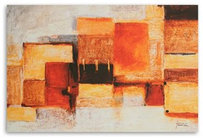 Gario Vászonkép Geometrikus absztrakció meleg színekben Méret: 120 x 80 cm