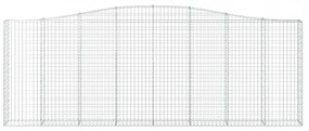 8 db íves horganyzott vas gabion kosár 400x30x140/160 cm