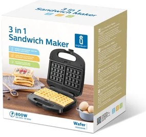 Aigostar - Szendvics készítő 800W/230V fekete