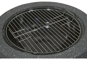 Hordozható fa tábortűz rostéllyal antracit