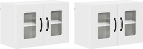 vidaXL Konyhaszekrény Kalmar 2 pcs Fehér 60 x 31 x 40 cm Faanyag