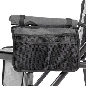 Leziter Premium fűthető karfás horgász szék pohártartóval szürke