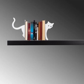 Kitap fém könyvtámasz, fehér, 35×14 cm