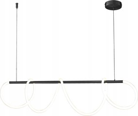 Fekete modern LED-es Ă©tkezĆlĂĄmpa Fantasia szövet burkolatban